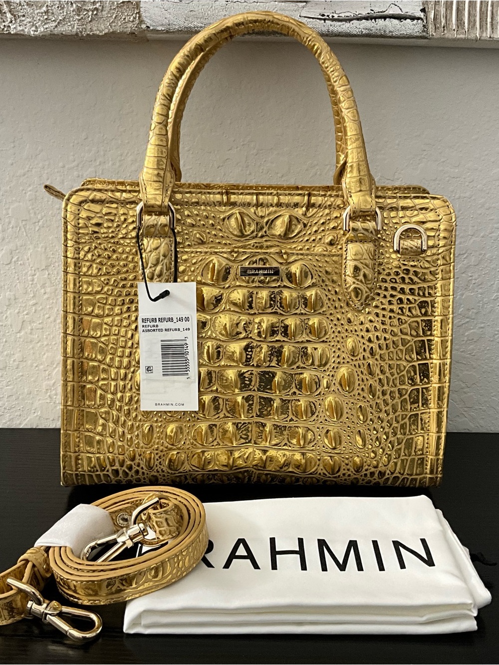 Brahmin Cami GOLD PEYSON Satchel Crossbody Shoulder W/Appliqué Star - Picture 3 of 11
